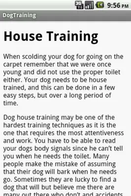 Dog Training android App screenshot 0